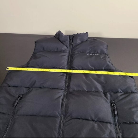 Orvis RipStop Puffer Vest Jacket Mens Medium Black Quilted Insulated - Picture 8 of 9